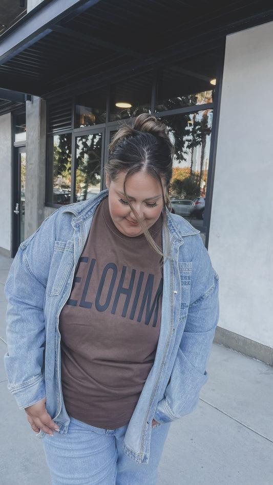 ELOHIM Chocolate Brown Tee